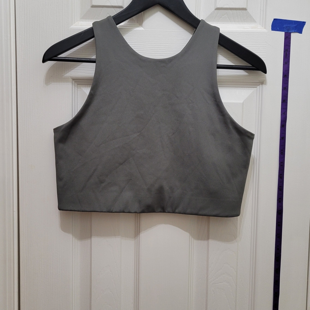 Girlfriend Collective Charcoal Crop Top